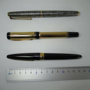 PARKER/PILOT万年筆　計3本◆先18K 万年筆 /ユーズド/◆ヴィンテージ