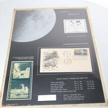 当時物 レア アポロ 11 APOLLO 11 額 レトロ Presented by W.E.S.T Inc 1969 FIRST MAN ON THE MOON アメリカ記念切手_画像1