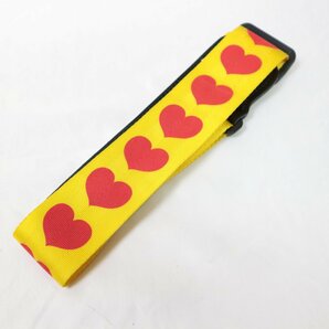 【★美品★】 FERNANDES YELLOW HEART イエローハート フェルナンデス ギターストラップ XJAPAN HIDE の画像2