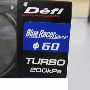 【未使用・長期在庫品】Defi デフィ Racer Gauge TURBO -100kPa～+200kPa ターボ計 Φ60 DF11504 ブルー メーターの画像3