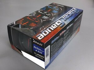 【未使用・長期在庫品】Defi デフィ　Racer Gauge　TURBO　-100kPa～+200kPa　ターボ計　Φ60　DF11504　ブルー　メーター