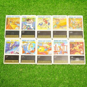 定形外送料無料 ジャンク品 SEGA セガ マイカード 10本セット バンクパニック 忍者プリンセス 他 ゲームソフト 動作未確認 名前記入有り