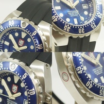 ★USED品 LUMINOX Deep Dive【ルミノックス ディープダイブ 1513 Automatic 自動巻き 500m ブルー 青文字盤】_画像8