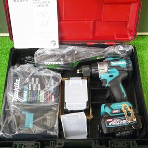 未使用品・保管品 makita マキタ DF001GRDX 充電式ドライバドリル 充電器 DC40RA バッテリ BL4025 2個 サイドグリップ 取説 ケース 231130