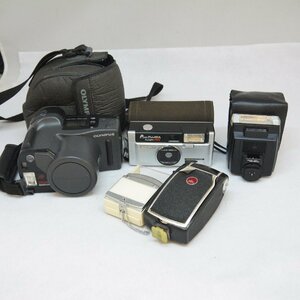 ジャンク品・保管品 フィルムカメラ・カメラアクセサリーなど 5点セット オリンパス IZM300 POCKET FUJICA FLASH AW ほか ダメージ有り