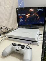 SONY ソニー CUH-1200A PlayStation 4グレイシャーホワイト 500GB 100V ~2.3A 50／60Hz ゲームソフト2本 よ_画像9