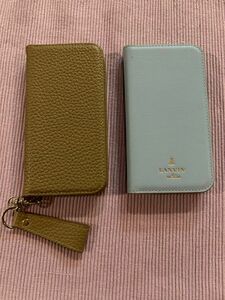 【iPhone13mini】ケース　2点セット　LANVIN スマホケース 手帳型