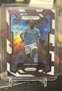 【JEREMY DOKU】◆92枚限定シリアルカード！◆2023-24Panini Prizm EPL Soccer マンチェスターシティ