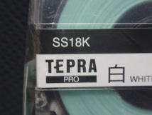 TEPRA 純正 PROテープカートリッジ SS18K 18mm幅 (白・黒文字) 送料140円から_画像2