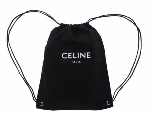 【新品】CELINE セリーヌ ナップザック バッグ 巾着 限定 ナップサック 黒 ブラック ロゴ