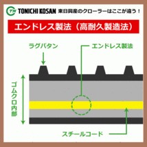 モロオカ 三菱 MKM65 MKM75 ETH459066 450-90-66 東日興産 トラクタ ゴムクローラー クローラー ゴムキャタ 450x90x66 450-66-90 450x66x90_画像5