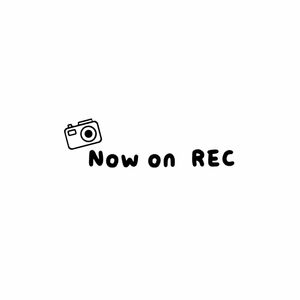 REC 録画中 ドライブレコーダー ステッカー 防犯 ドラレコ　Now on REC ナウオンレック　カメラ　ステッカー