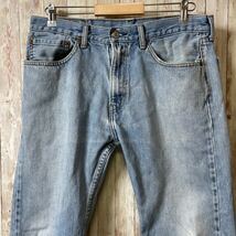 リーバイス デニムパンツ ジーンズ 古着 W34L29　LEVIS505　青ブルー　メンズ　古着_画像2