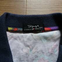 Topys トピーズ 総柄 ポロシャツ 柄シャツ Fサイズ 24-0307fu03【4点同梱で送料無料】_画像3