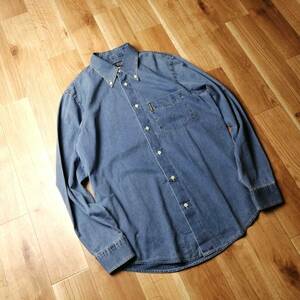 AJ ARMANI JEANS アルマーニジーンズ デニムシャツ ボタンダウン 長袖シャツ Sサイズ 24-0323fu09【4点同梱で送料無料】