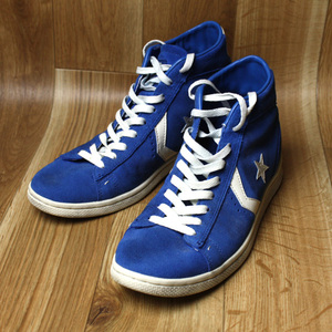 希少！！CONVERSE コンバース プロレザー スエード スニーカー ワンスター ミッド ブルー 26.5㎝ 24-0311fu07【4点同梱で送料無料】