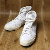 希少！美品！ CONVERSE コンバース ワンスター ONE STAR レザー ハイカット アカデミー 26.5㎝ 24-0322fu03_画像3