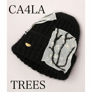 ca4la TREES ニット帽　ブラック黒　レディース
