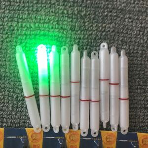 LEDスティックライト　50サイズ　緑発光短めタイプ10本セット　電池10本無料