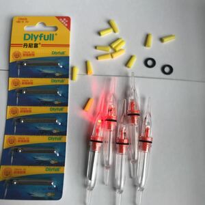 LED stick light underwater light compilation fish light red color 5 pcs set battery 5ps.@ attaching 