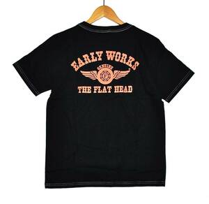 即決 未使用【FLATHEAD】フラットヘッド ブコ コラボTシャツ 黒 40 新古 