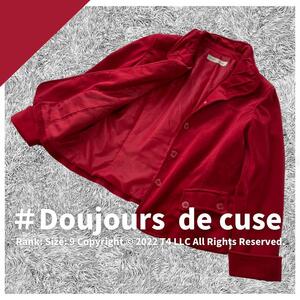 Doujours de cuse 赤 レッド レディース ショートコート レトロに バブリー感溢れる 昭和レトロ ヴィンテージ コスプレ 衣装 ×2060