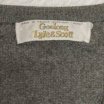 Geelong Lyle & Scott セーター アーガイル柄 穴 グレー 表記 Mサイズ 合わせやすい 羊毛混素材 ×1980_画像4