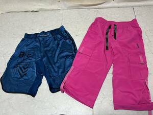 d1201* Reebok Reebok lady's M size bottom / pants 2 point set * Jim / exercise 