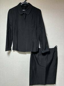 d1288* Judy JUDY COLLECTION cotton silk setup / suit 42 black 