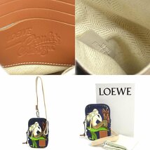 ロエベ LOEWE ポーチ ショルダーポーチ パウラズイビザ キャンバス ネイビー/ベージュ/マルチカラー e58408a_画像10