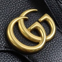 グッチ GUCCI ハンドバッグ 斜め掛けショルダーバッグ GGマーモント レザー ブラック e58248k_画像9