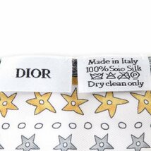 クリスチャンディオール Christian Dior スカーフ シルク オフホワイト/マルチカラー e58413a_画像8