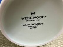 ◇#263 食器 5点まとめ ウエッジウッド WEDGWOOD ワイルドストロベリー 大皿、ペアマグカップ、ペアワイングラス◇T_画像4