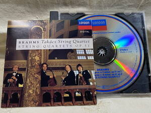 LONDONレーベル 蒸着仕様 US盤 TAKACS QUARTET / Brahms: String Quartets Op. 51