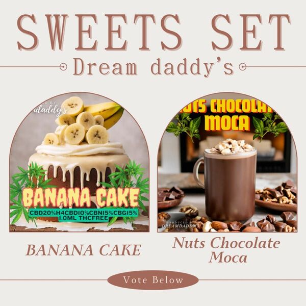 Sweets set 2本セット BANANACAKE NutsChocolateMoca vape 510規格 