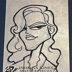 2008 INDIANA JONES ARTIST SKETCH CARD 1 of 1 インディ・ジョーンズシリーズの直筆スケッチカードの４枚セット auto作者サイン入り物有の画像5