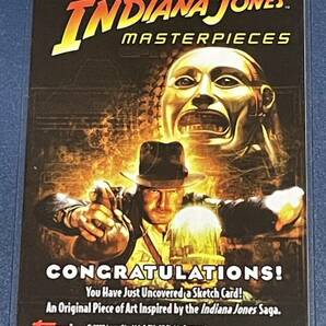 2008 INDIANA JONES ARTIST SKETCH CARD 1 of 1 インディ・ジョーンズシリーズの直筆スケッチカードの４枚セット auto作者サイン入り物有の画像6