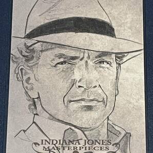 2008 INDIANA JONES ARTIST SKETCH CARD 1 of 1 インディ・ジョーンズシリーズの直筆スケッチカードの４枚セット auto作者サイン入り物有の画像7