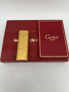 一円スタート★カルティエ Cartier ガスライター ゴールドカラー 喫煙具 喫煙グッズ アンティーク ビンテージ ♪♪