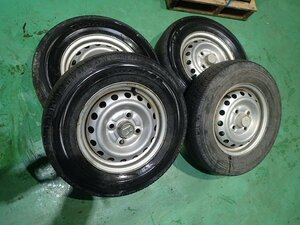 145R12 8PR 夏タイヤ　ホンダ　アクティ純正12インチ鉄ホイール４本セット　24030706