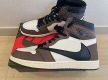 美品！ Travis Scott NIKE AIR JORDAN 1 RETRO HIGH OG TS SP Sail Dark Mocha 28.5cm US10.5 トラヴィススコット ナイキ エアジョーダン1_画像2