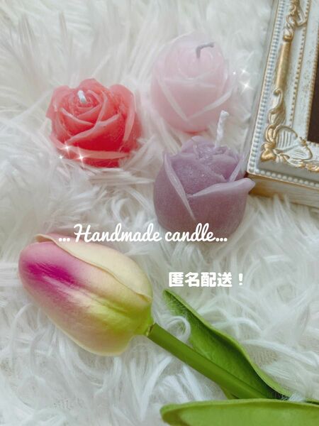 ハンドメイド　キャンドル　韓国　バラ　薔薇　インテリア　プレゼント　オススメ　 フラワー