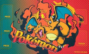 【韓国限定サプライ】リザードン　プレイマット　ポケモンカード　アメコミ風