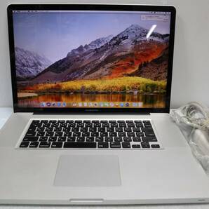 E4922 Y Apple MacBook Pro(17-inch Early 2011) A1297 Core i7/2.3GHz RAM:8GB/SSD:500GB macOS High Sierra・充電器付き/訳あり/凹みありの画像1