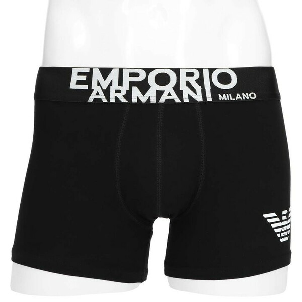 EMPORIO ARMANI エンポリオ アルマーニ ON-SITE EDITION オンサイト エディション 前閉じ ボクサーパンツ メンズ 54077256 ブラック M