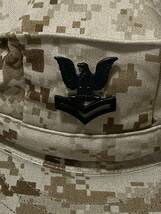 米軍海軍実物 US NAVY 沖縄 デザートマーパット キャップ LARGE八角帽 キャンプ サバゲー おしゃれ　アウトドア(3-31)_画像2