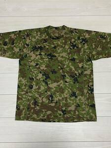 沖縄米軍放出品　Tシャツ　自衛隊迷彩　LARGE OKINAWA MARINES 古着　USMC サバゲー　半袖　迷彩 (4-29)