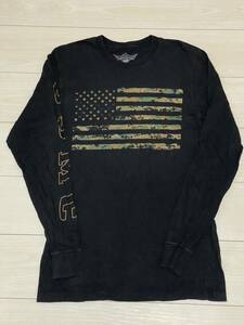 沖縄米軍放出品　BATTLE SPACE USA ロングTシャツ　SM OKINAWA MARINES 古着　USMC サバゲー　長袖Tシャツ ロンT ミリタリー(4-31)