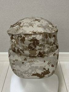 米軍放出品 沖縄 デザートマーパット キャップ LARGE八角帽 キャンプ サバゲー おしゃれ　アウトドア　MARINES USMC 沖縄(4-40)