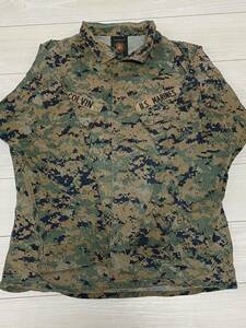 沖縄米軍実物　ウッドランドマーパットピクセルジャケット　M-R USMC 海兵隊 迷彩 米軍放出品 OKINAWA MARINEs(6-37)